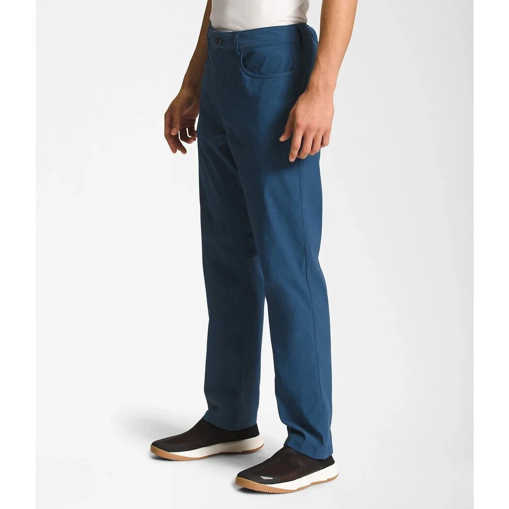 The North Face Sprag Pants Men's Blue Nylon Straight Leg 5-Pocket Zip Fly ASM249